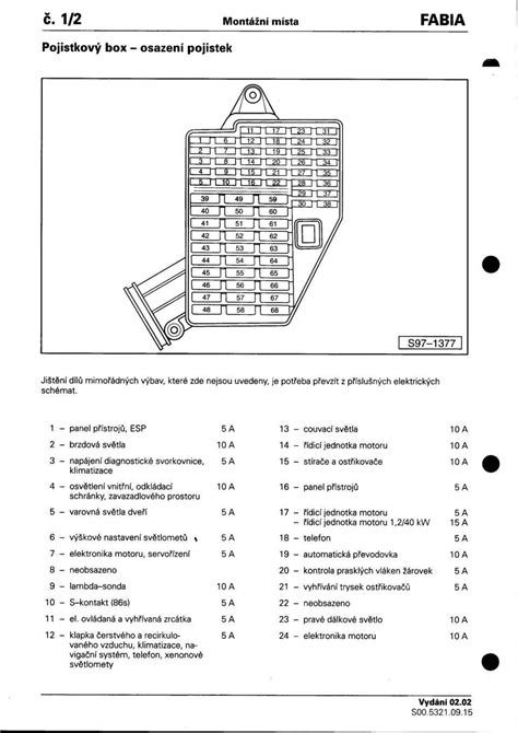 Škoda Fabia 6Y spynelės sandaros schema