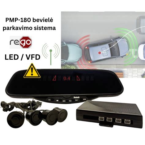 Automobilio parkavimo sistema su davikliais
