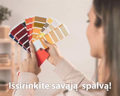 Platus spalvų paletės pavyzdys vinilinių plėvelių kataloge