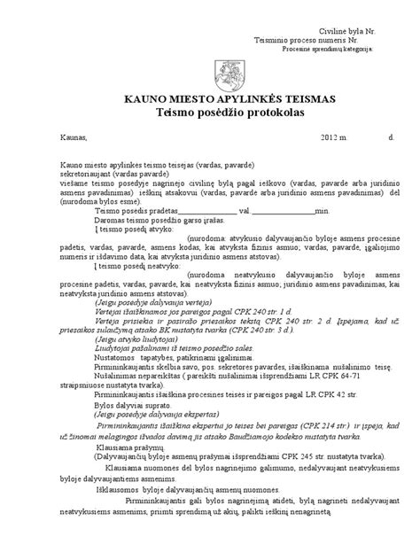teismo posėdžio vaizdas