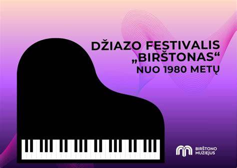 Birštono džiazo festivalio plakataus vaizdas - informacija apie programos įvairovę