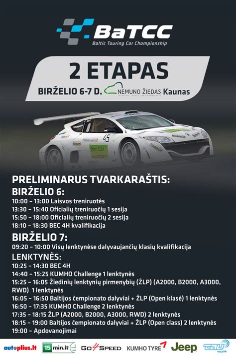 Infografika: Drifto renginio tvarkaraštis