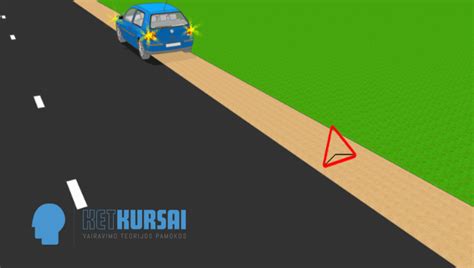 Teminė nuotrauka, avarinės šviesos įjungtos automobiliui sustojus kelyje