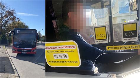 Autobusų vairuotojas darbe Prienuose