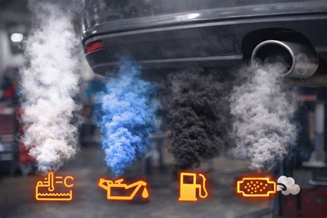 automobilio išmetamųjų dūmų spalva