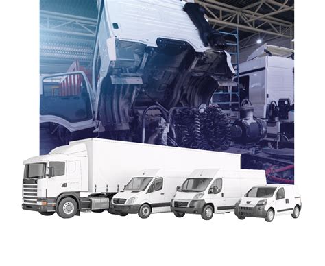 Schema su įvairių automobilių tipų ir remonto paslaugų schematiniu vaizdavimu