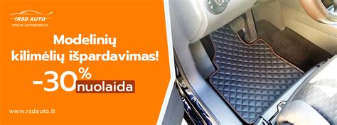 Tekstilinių automobilių kilimėlių pavyzdys salone