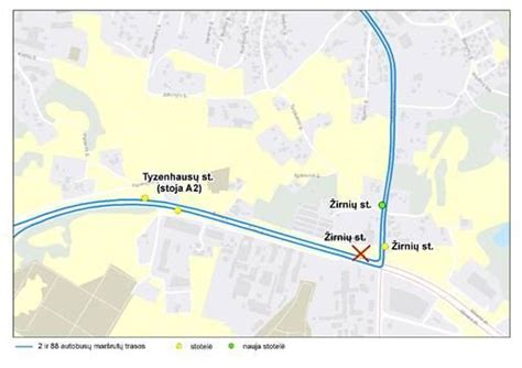 Vilniaus Žirnių, Minsko pl. ir Liepkalnio gatvių sankryžos schema ir transporto srautų intensyvumo žemėlapis