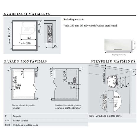 Durelių mechanizmo detalės schema