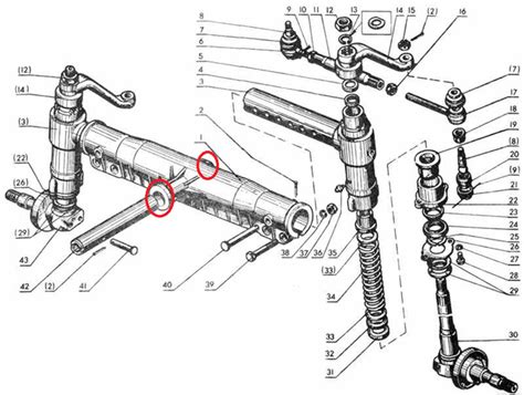 MTZ-82 traktoriaus galinio tilto schema