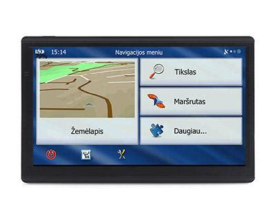 iGO Primo navigacijos sąsajos pavyzdys