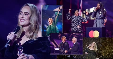 Adele atsiima apdovanojimą Britų muzikos apdovanojimuose