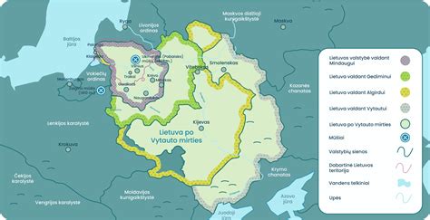 Lietuvos Didžiosios Kunigaikštystės žemėlapis su baroko architektūros paplitimo sritimis