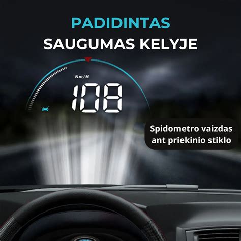Diagrama, iliustruojanti padangų dydžio įtaką spidometro tikslumui