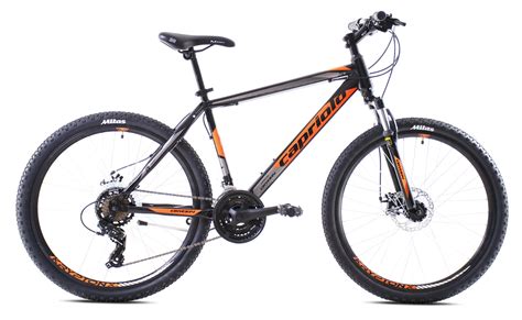 MTB dviratis su kalnų peizažu fone