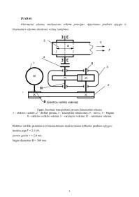 Vožtuvų mechanizmo schema su reguliavimo taškais