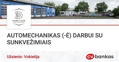 Serviso centro darbas su sunkvežimiais