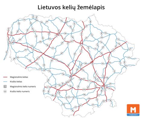 Žemėlapis su pagrindiniais techninės apžiūros centrų adresais ir jų darbo laikais
