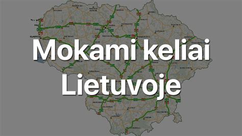 Mokamų kelių Latvijoje tinklo žemėlapis ir vinjetės pavyzdys