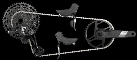 SRAM Apex 1 pavarų perjungimo sistemos diagrama