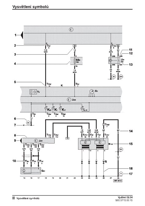 Skoda Octavia II (1Z) priekinės pakabos schema