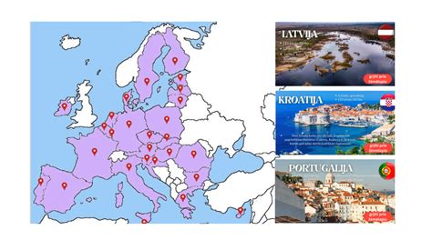 žemėlapis su ES PVM tarifais