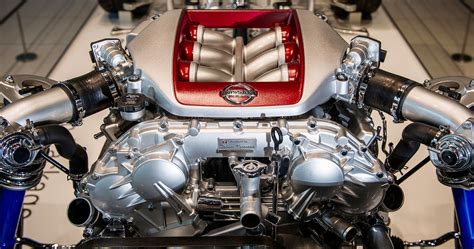 Nissan GT-R R35 variklio VR38DETT schema
