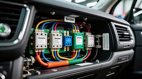 Akumuliatoriaus ir elektros sistemos vaizdas Volvo automobilyje