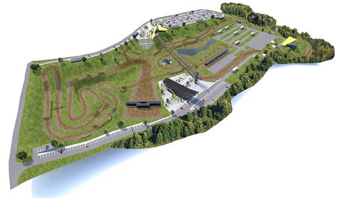 Motokroso trasos schema su žymėjimais