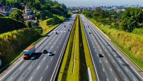 Tematinė nuotrauka: modernus vilkikas važiuojantis autostrada saulėlydyje