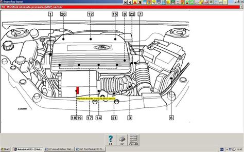 Ford Galaxy pakabos komponentų diagrama