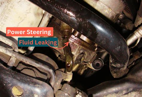 Photo of a power steering pump with signs of leakage.