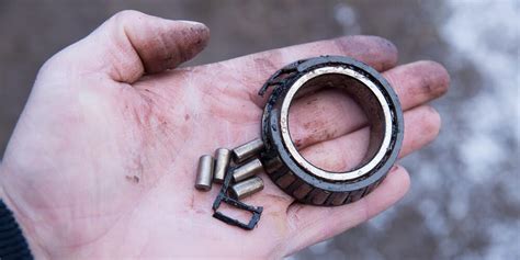 Image of a worn wheel bearing.