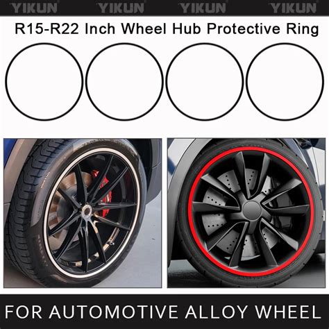 Išdėstyti skirtingų dydžių (R15, R16, R17, R18, R19, R22) automobilių ratlankiai su įvairiais dizainais