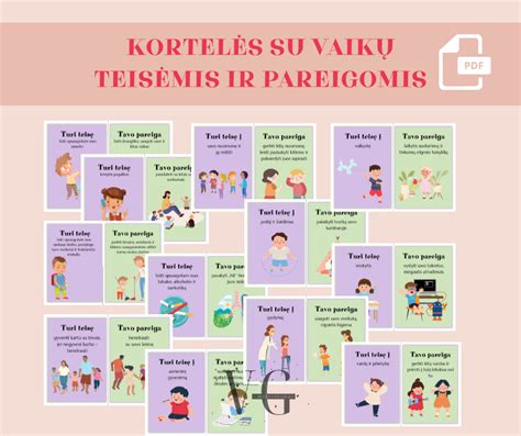 Lentelė su vaiko teisėmis ir pareigomis mokykloje