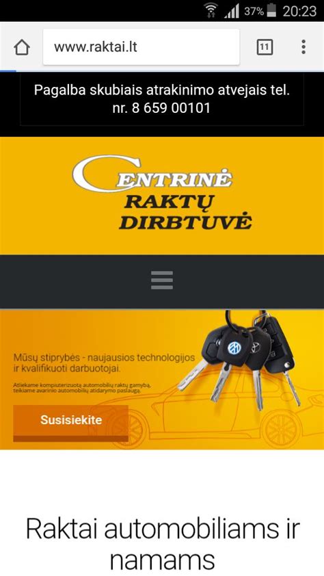 Raktų dirbtuvės iškaba