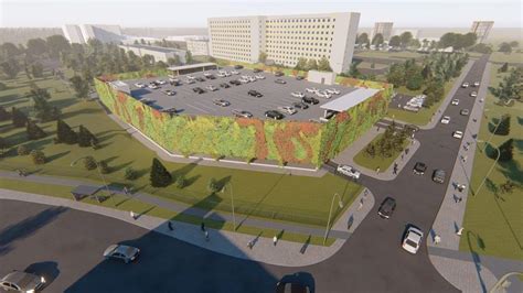 Dizainerių koncepcija: daugiaaukštės automobilių stovėjimo aikštelės fasadas, integruotas į urbanistinį kraštovaizdį