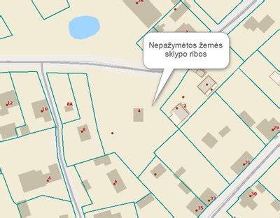 schematinis brėžinys su nurodytais atstumais tarp pastatų ir sklypo ribos pagal STR