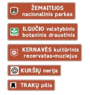 schema: pavyzdžiai, kuriais kelio ženklais žymimos vietos, draudžiančios gyvulių varymą ar raitelių eismą