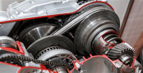 CVT transmisijos veikimo schema