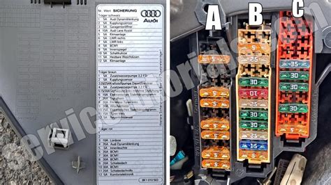 Audi Q7 interjero dalių schema
