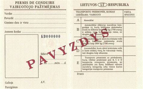 Vairuotojo pažymėjimo ir asmens tapatybės dokumentų naudojimo schema