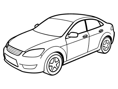 Thematic photo of a child coloring a car drawing