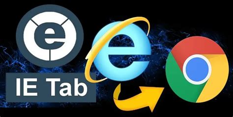 „IE Tab“ plėtinio ikona „Chrome“ naršyklės juostoje