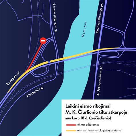 Šiaurės prospektas Kaune - aikštelė po avarijos, eismo ribojimai