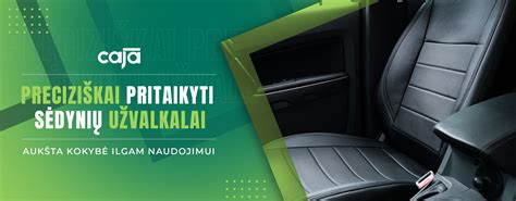 Automobilio salonas su naujais sėdynių užvalkalais