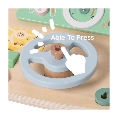 Photo of a wooden activity steering wheel for children