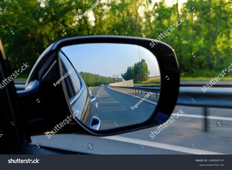Thematic photo of a car side mirror