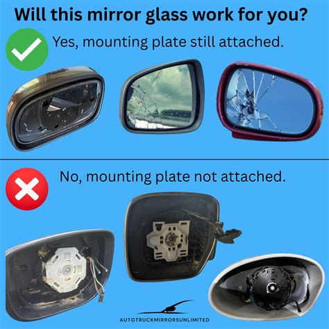 Illustrated guide for changing a car side mirror glass