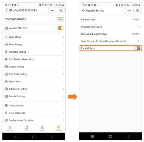 Bluetooth nustatymų ekranas